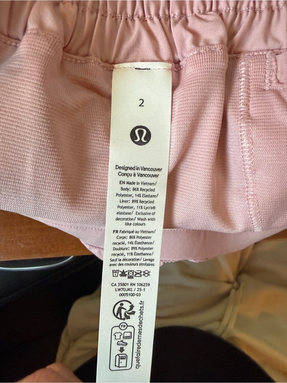 Lululemon High-Rise Lined Short 4" - Pink - Picture 6 of 10